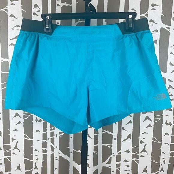The North Face Turquoise Flashdry Running Shorts sz L - Picture 1 of 7